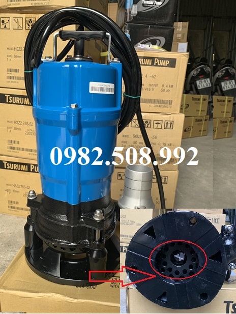 Hình ảnh máy bơm Tsurumi HSD2.55S - có cánh khuấy hút bùn đặc