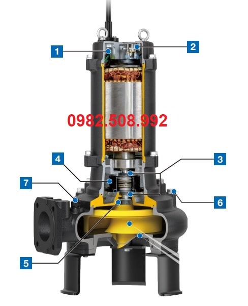 Nhưng bộ phận ưu việt của Bơm chìm Tsurumi 100BN43.7