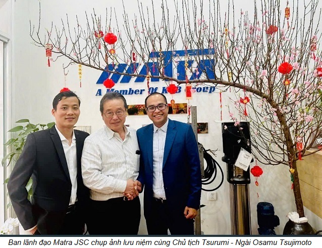 Ban Lãnh đạo Tổng GĐ Mr. Đinh Ninh & GĐ Mr. Phạm Quang Huy
Chụp ảnh lưu niệm cùng Chủ tịch Tsurumi Mr. Osamu Tsujimoto